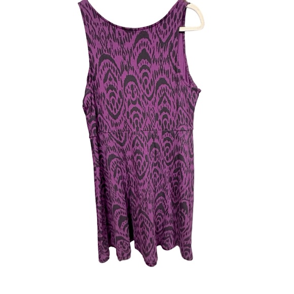 Mini Skater Dress, Fit and Flare Black & Purple Juniors XXL (19” P2P) - Picture 4 of 6